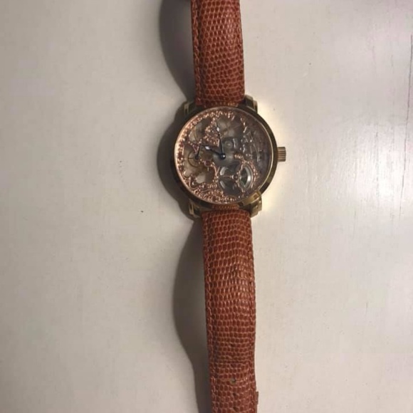 Akribos XXIV Men AKRIBOS XXIV AK406RG ROSE GOLD SKELTON WATCH